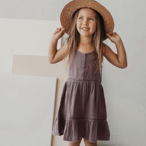 Jamie Kay Mauve Cotton Tiered Sundress
